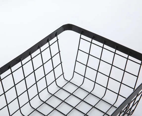 Kitchen Accessories Online  Shopping  Metal Wire Cotton liner Storage Basket Bin