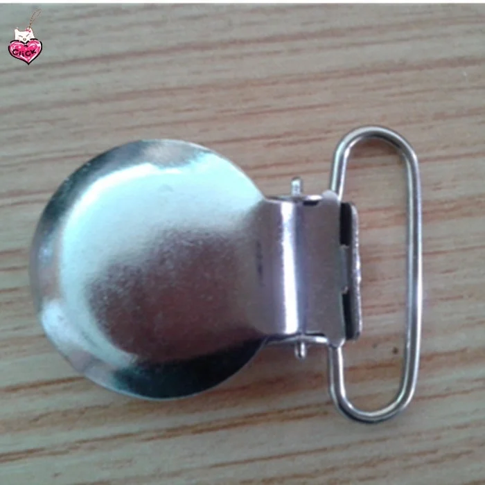 
Round shape metal suspender clips with rubber for overalls  (60630860237)