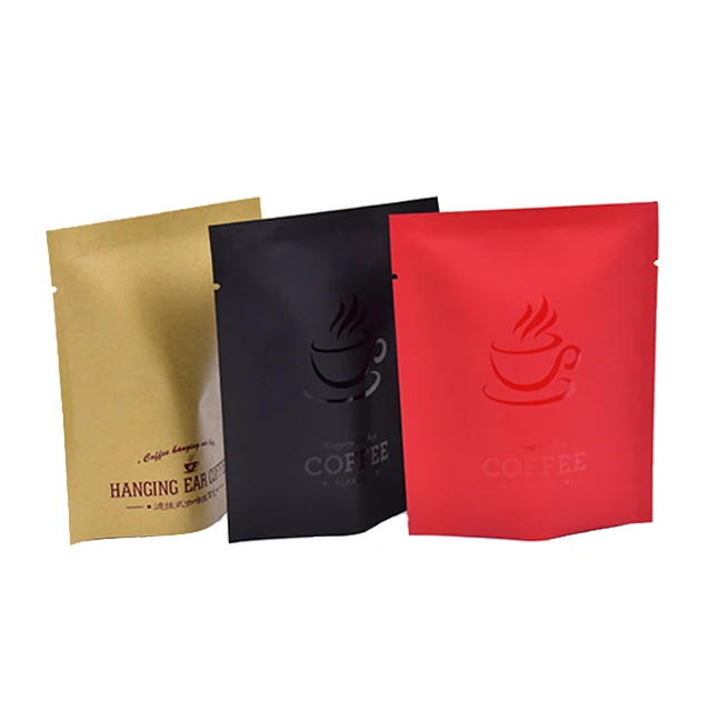 Wholesale aluminum foil three sides sealing tea packaging matte bag