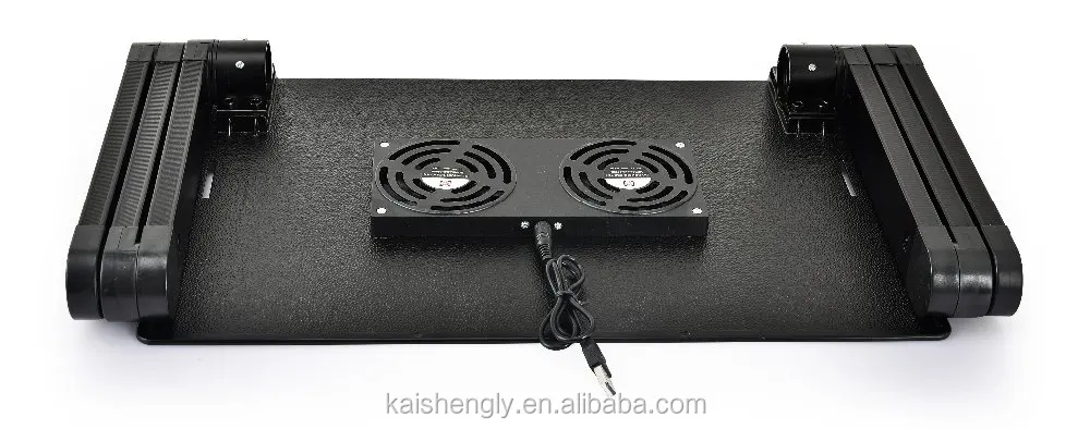 Ergonomic Aluminum Adjustable  Laptop Table Stand with 2 CPU Cooling Fans
