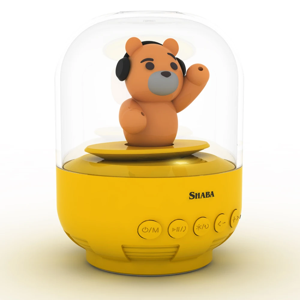 Baby white noise speaker ,Shaba bell Jar animal pet mini wireless speakers, cute musical baby toy.