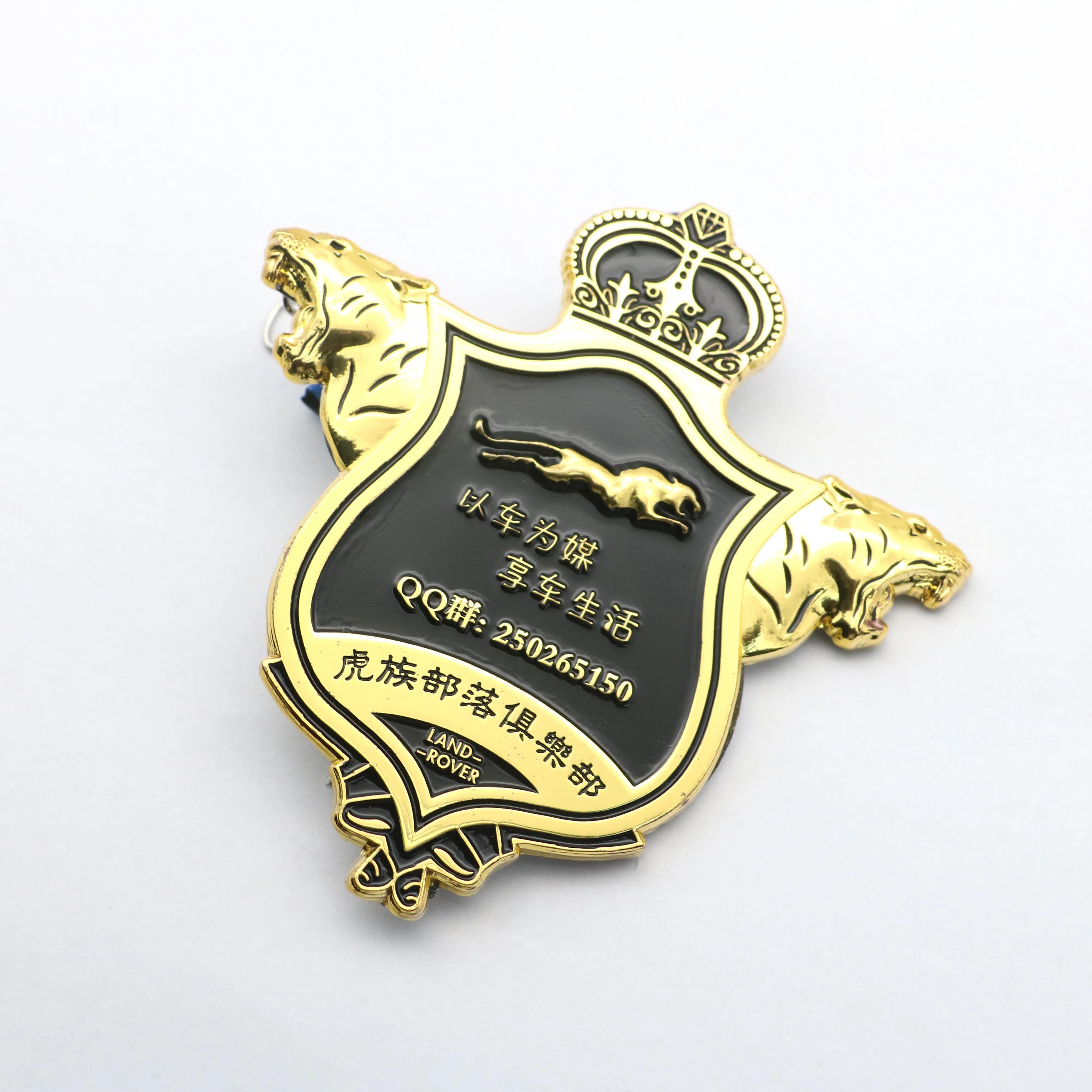 Custom Metal Chrome Emblem Car Logo Badge With 3M Adhesive