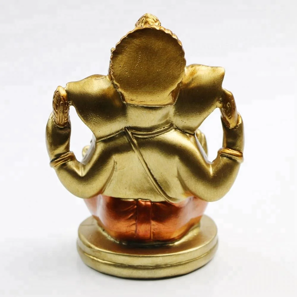 Поли-камень с высокой ручной росписью, 4,72 дюйма, античный цвет, Индийский Бог, статуя Ганеша для украшения автомобиля, статуя Ганеша, статуя для йоги