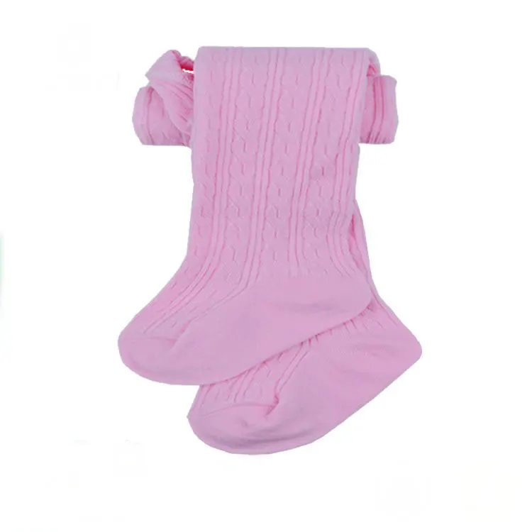 Factory custom baby winter coloured cute design kids cotton tights