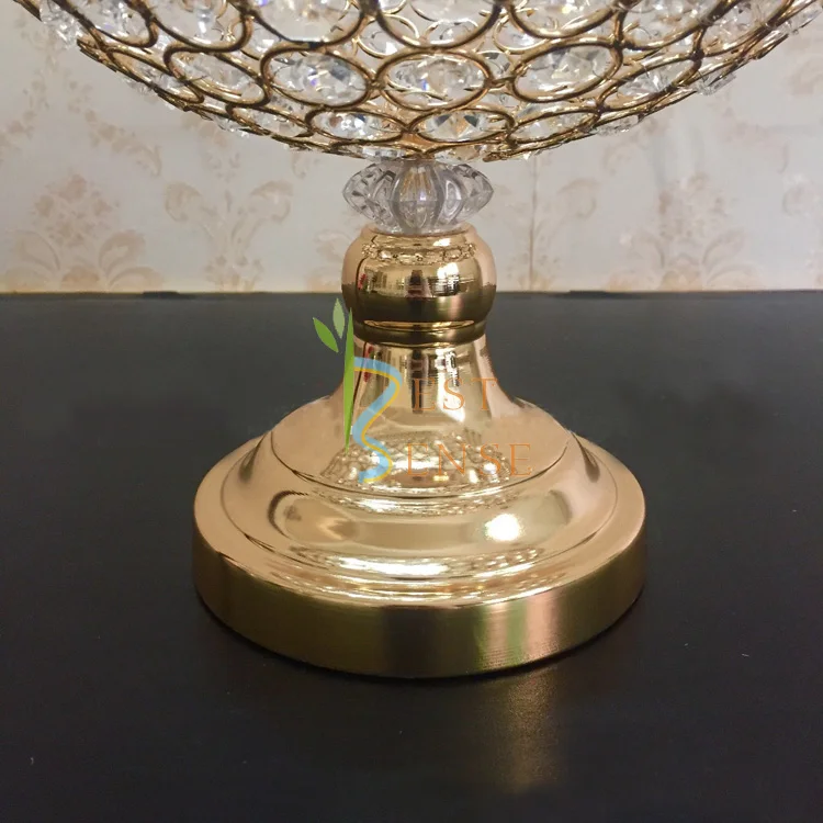 Хрустальная фруктовая чаша 9,8 дюйма для украшения свадебного стола