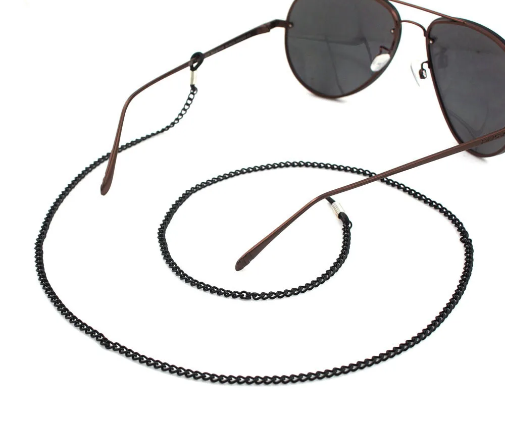 Fashion Womens Black Metal Chain Sunglasses Chains Necklace Reading Glasses  Strap Rope for Eyewear
