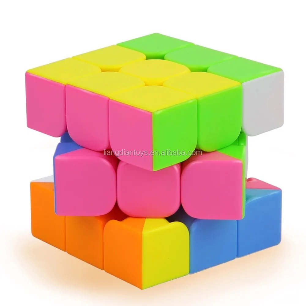 3x3x3 Speed Cube Puzzle, Small, High Bright Pink Colors/amazing kids play toys