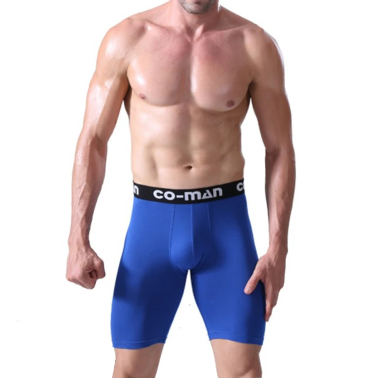 Индивидуальное длинное нижнее белье из модала и спандекса, мужские боксеры, шорты
