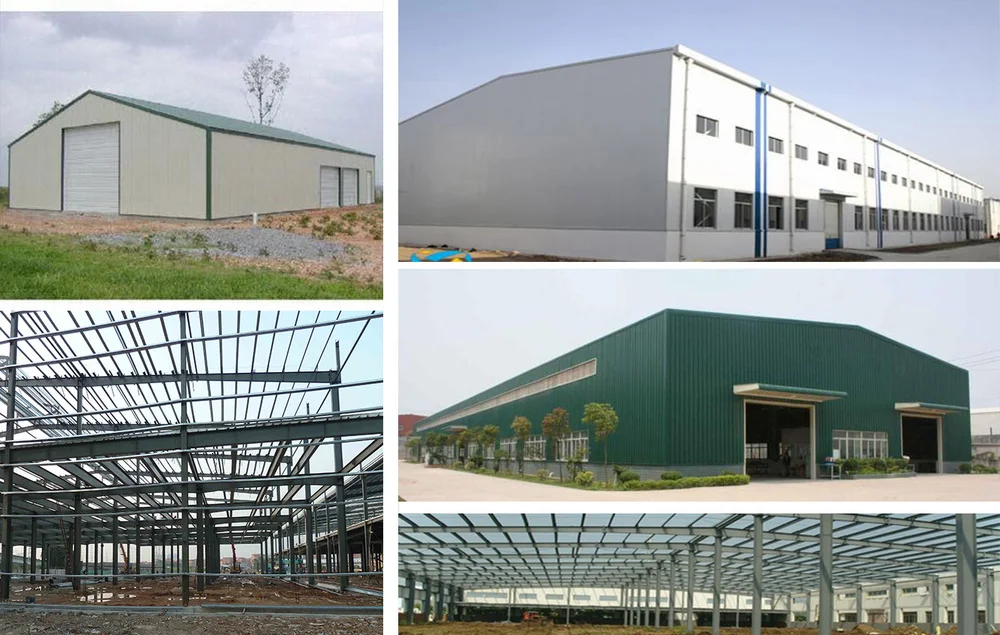 Low Cost Structures Prefab Warehouse Design Greenhouse Light Steel Structure Frame