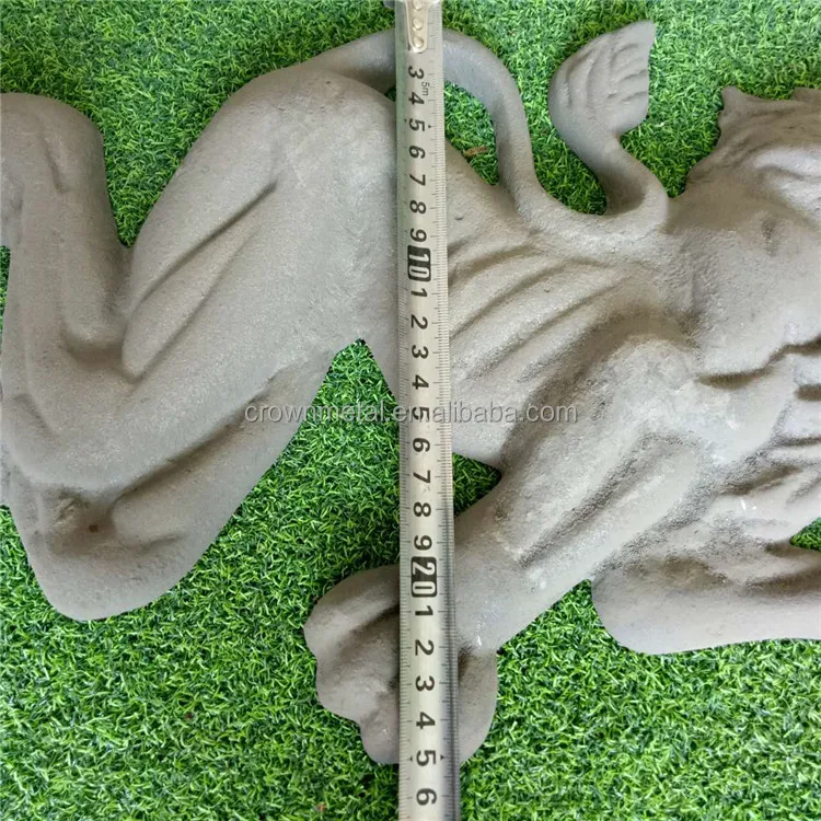 cast iron parts wrought iron arts and crafts lion metal gate decoration