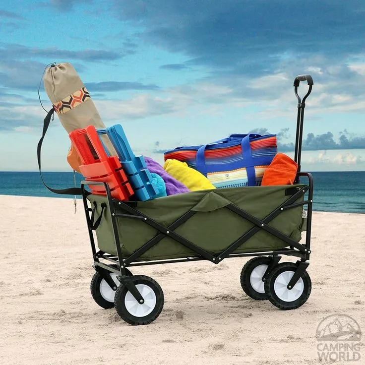 Outdoor Garden Wagon Foldable Tool Cart ,Beach Wagon Fold trolley folding wagon for kids