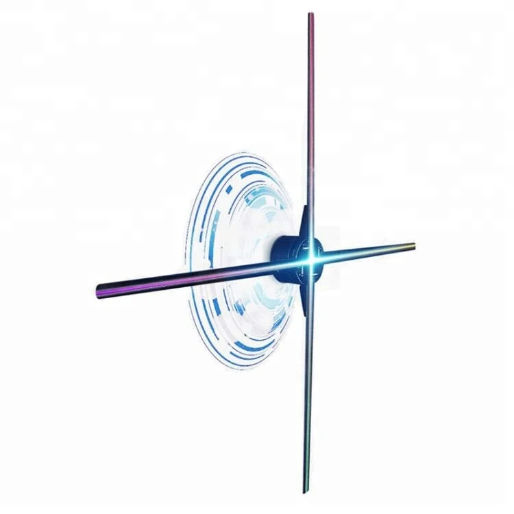 4 axis blades WIFI APP supporting holographic 3D LED hologram display trade show
