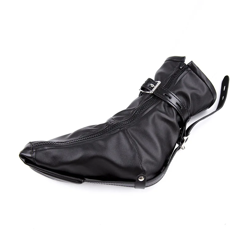 PU Leather Bondage Foot Binder Leg Tie-up Fetish Glove Body Restraint Kit for bdsm adult game