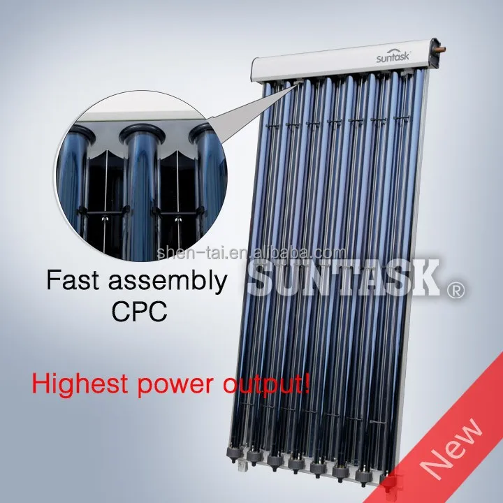 2018 Suntask new product CPC heat pipe solar collectors with high power output