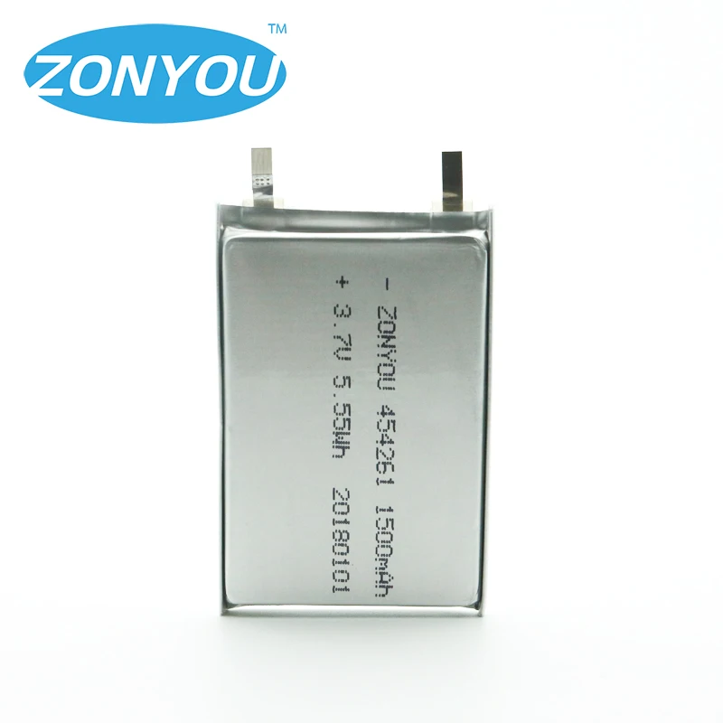 
ZONYOU 3.7V 1500mAh 454261 Lithium Polymer Li-Po Rechargeable Battery 