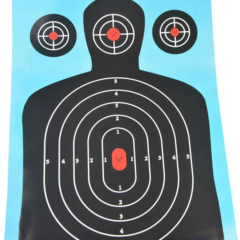 Amason Hot Sale Splatter Shooting Targets Paper Gun Pistol Rifle Sniper rifle chest round paper