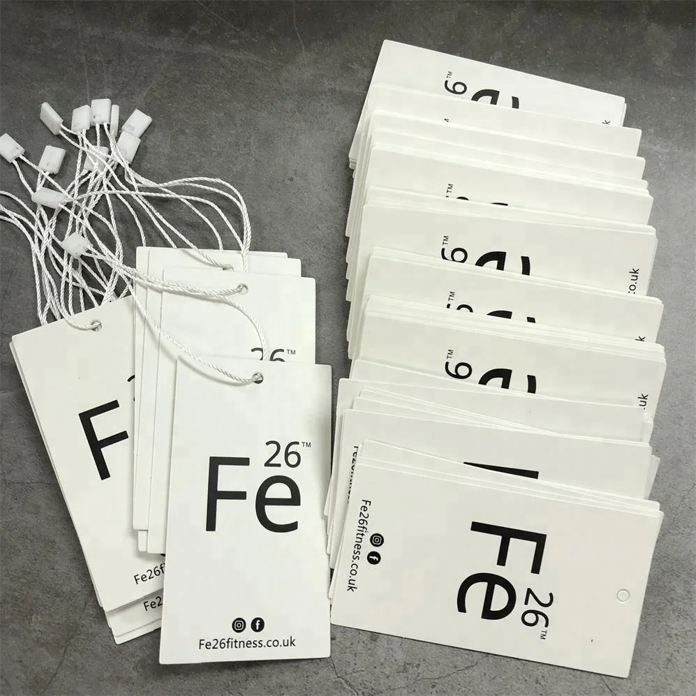 
OEM clothing paper hang tags custom brand name garment tag 