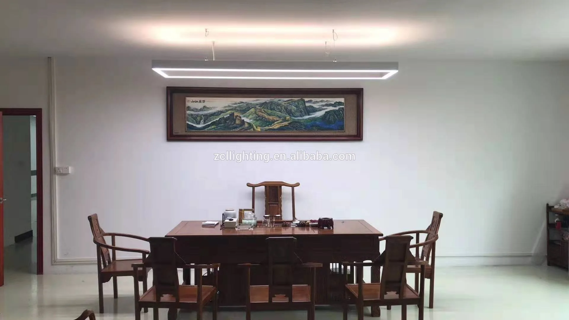 ready to ship 1200 2400 3600mm aluminum suspended led pendant linear lighting up and down led suspended light