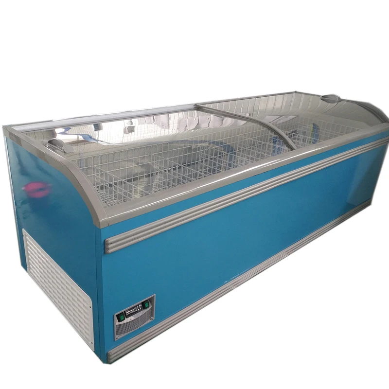 supermarket freezers aht used for frozen meat fish ice cream combined island refrigerator