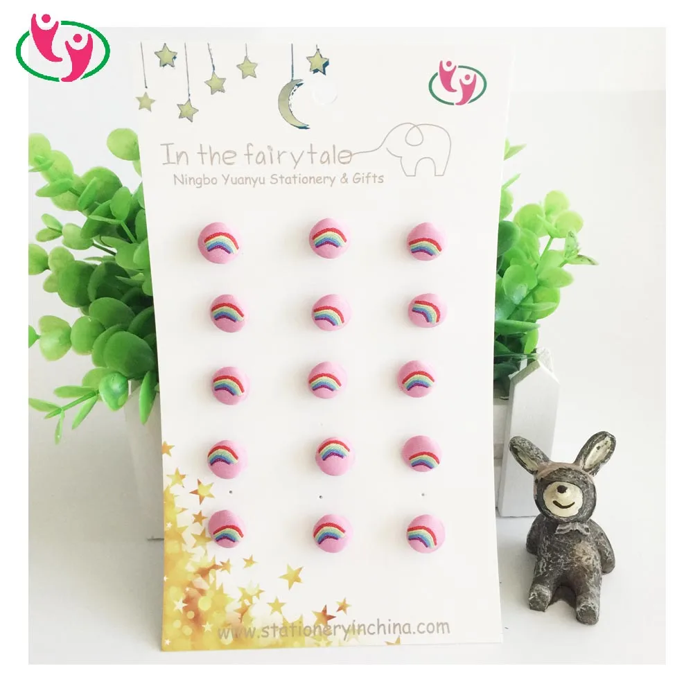 Высокое качество Необычные декоративные ткани канцелярские кнопки с логотипом на выбор заказчика