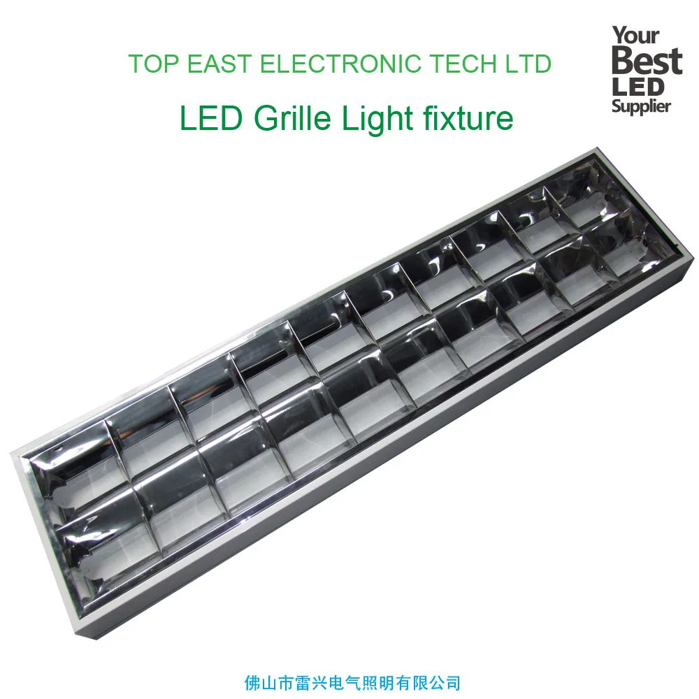 coated rolled steel hosing louver recessed light 40w led grille light use for classroom office