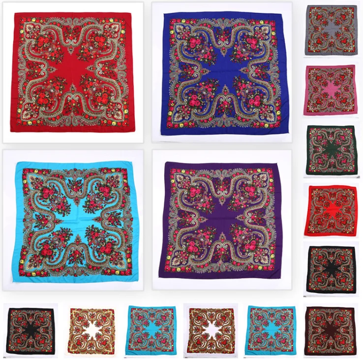 Hot sale NEW STYLE square Russian Arab style Scarf For Female  hijab shawl 0319004
