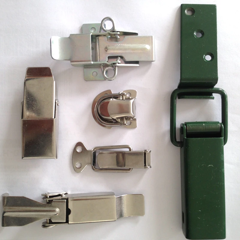 Custom small mini metal stainless steel quick release adjustable tool wooden box toggle draw latch