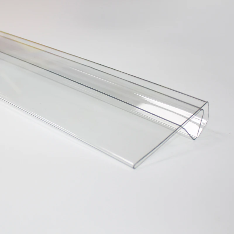 Custom shelf plastic PETG sign label holder pricing data strips holder for supermarket retail stores shelves