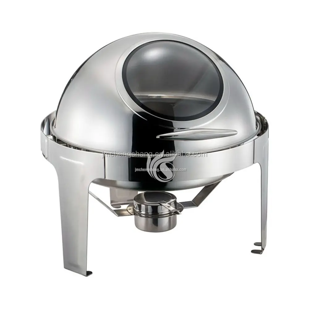 restaurants kitchen equipment kitchen accessories Economic Stainless Steel Roll Top Chafing Dish Mirror Polish with Window