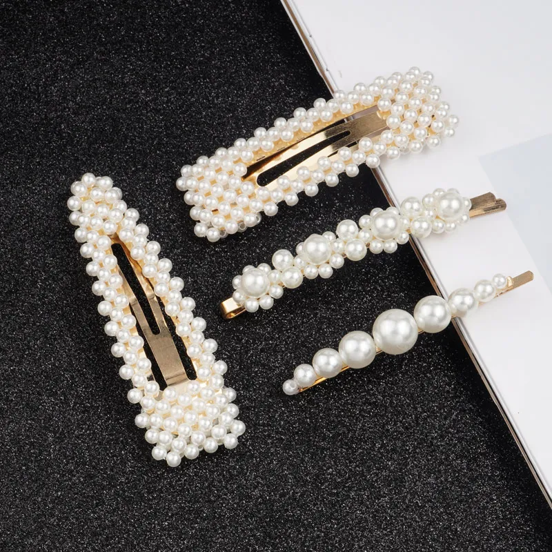 New Fashion custom hair pin Beauty Barrettes Pearl Hair Clip for Women Hair Accessories  korean hairclips