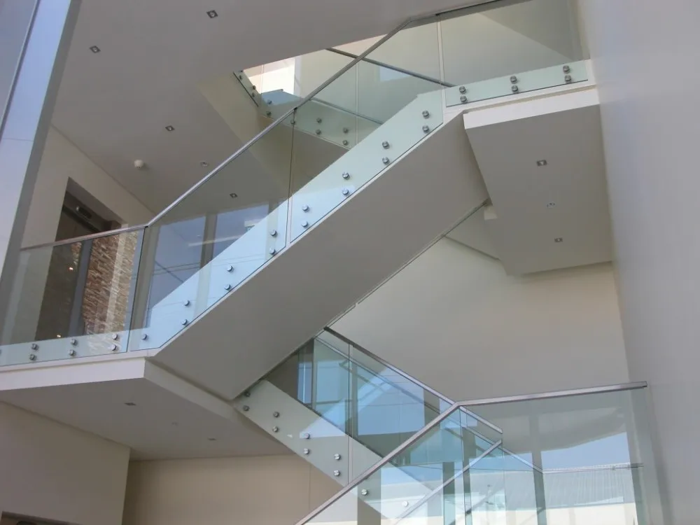 frameless glass railings by standoff for balcony or terrace