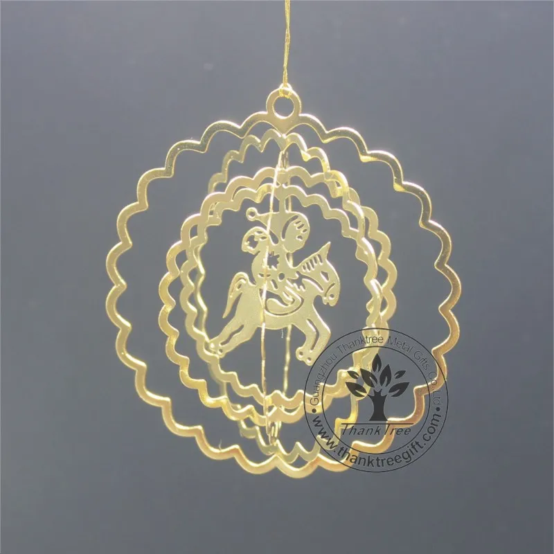 metal crafts rotatable angel Christmas ornament decoration items wholesale