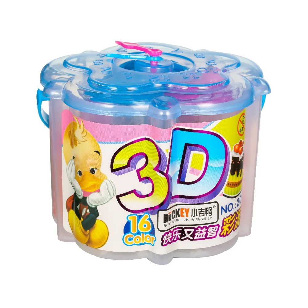Ремесло Обучающие игрушки тесто Пластилин Горячие продажи DIY Дети ручной работы игрушка 16 видов цветов CN;ZHE DUCKEY EN-71