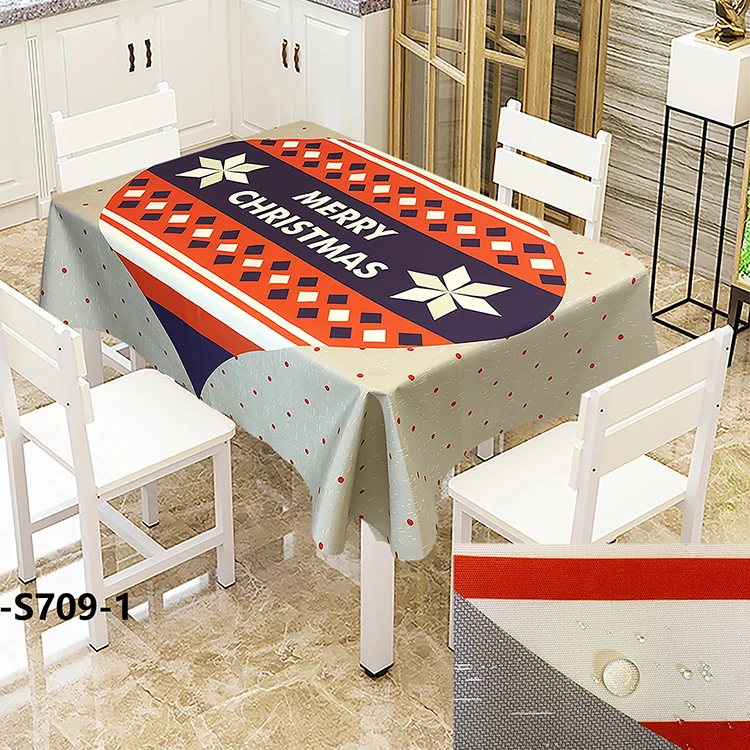 Wholesale Christmas Printed Fabric TableCloth,European Seasonal Christmas design Table runners