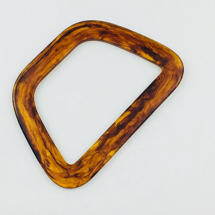 Wholesale 16.5cm Tortie Evening Handbag Resin Trapezoid Bag Handle