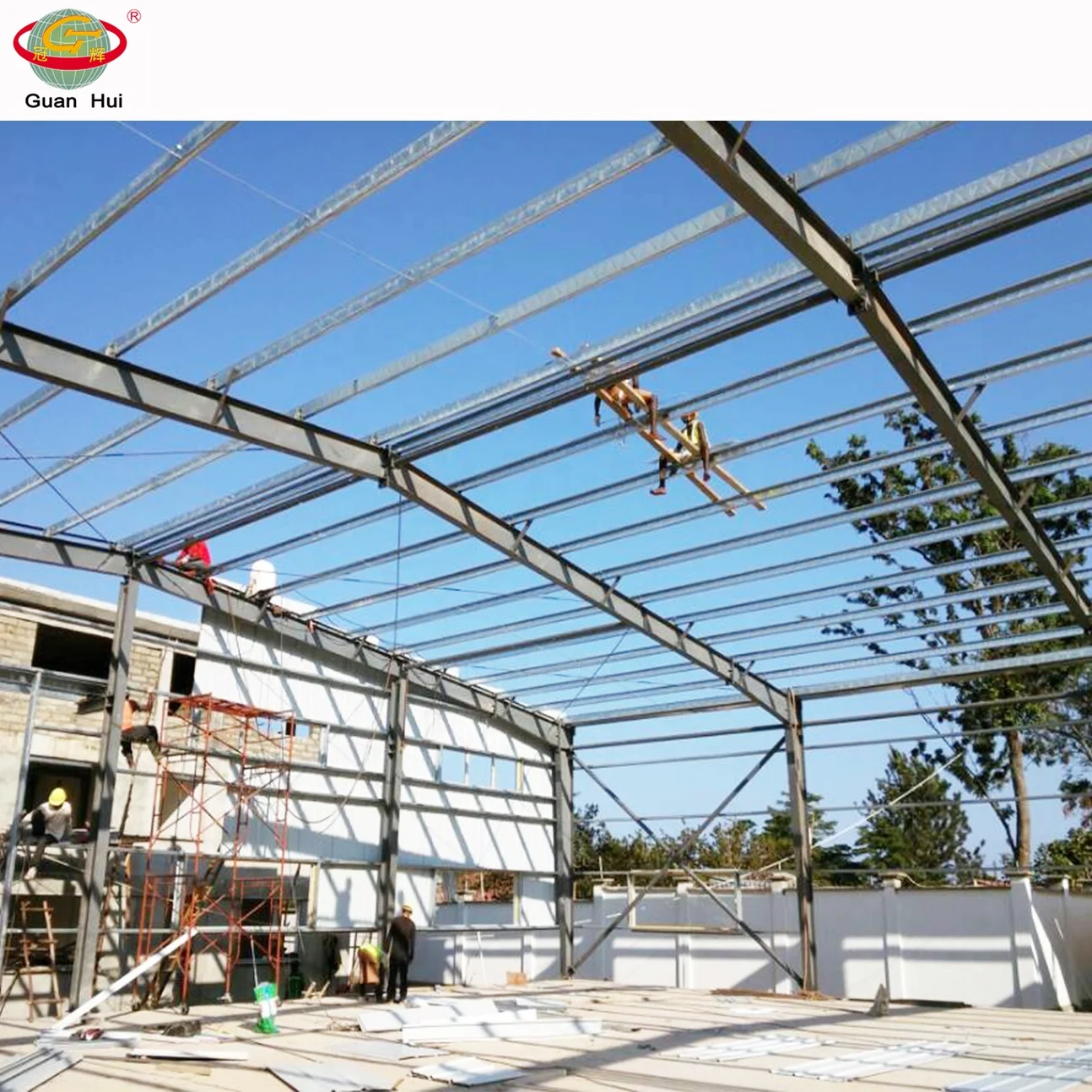 Steel frame self storage hangar shed buidling