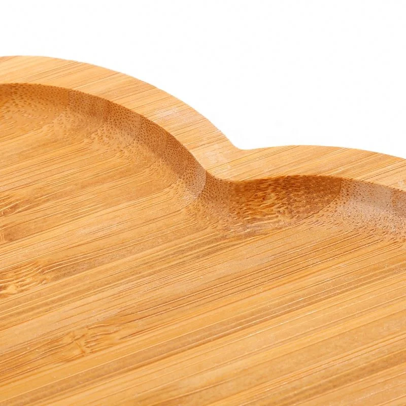 
Wooden children dinner plate cute tree shaped service trays kids food dishes 