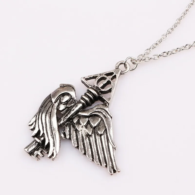 Wholesale harry deathly hallows triangle potter jewelry alloy necklace