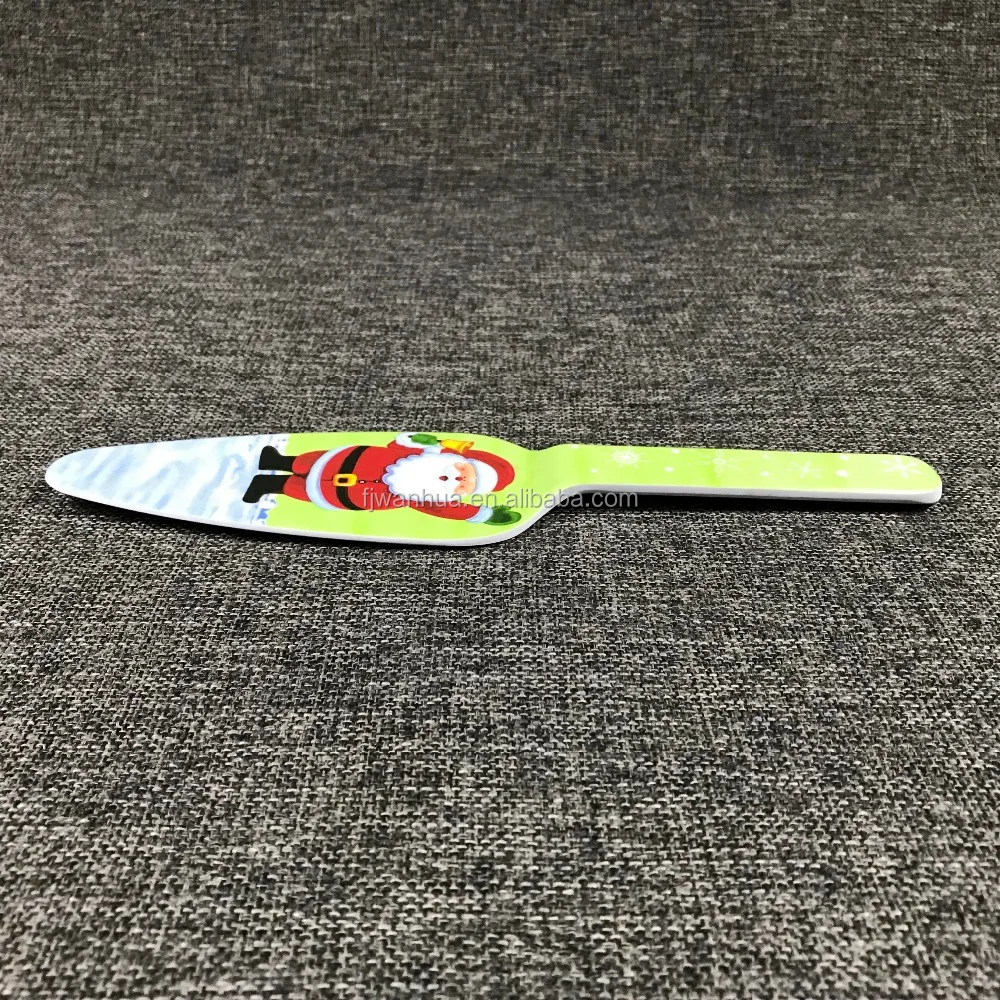 Christmas/birthday cake serving plate set cake plate with knife