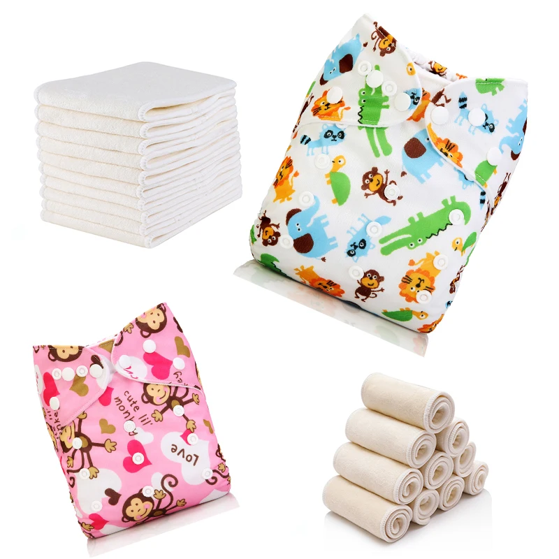 
Mumsbest reusable washable one size pocket diapers with easy dry infant nappy 