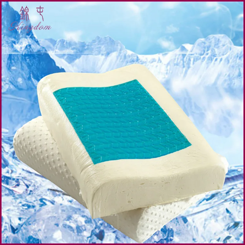 Hot selling comfortable sleeping memory foam cool silicone gel pillow