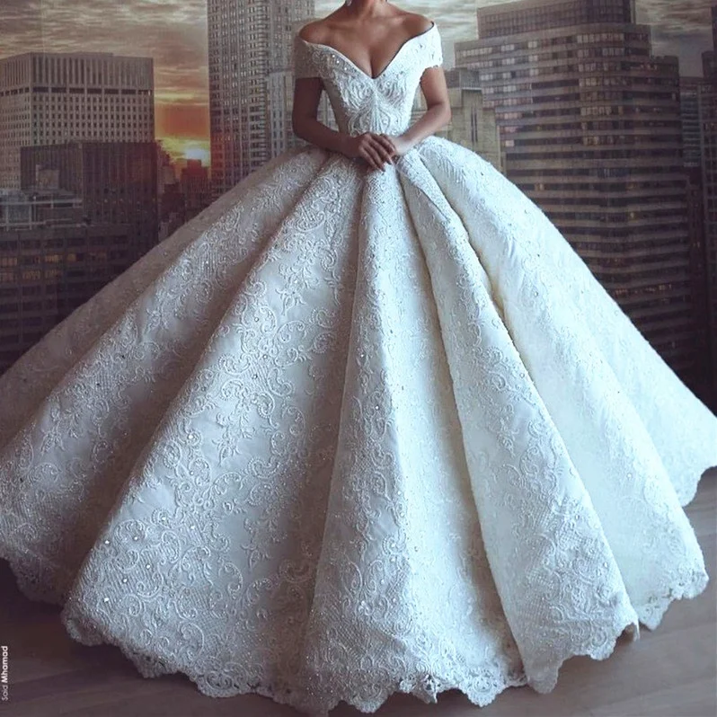 V-neck wedding dress bridal gown turkey wholesale No MOQ