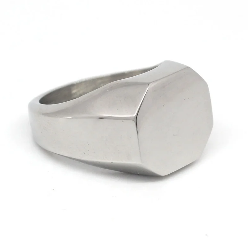 Yudan Factory Wholesale Stainless Steel Flat Ring For Mens