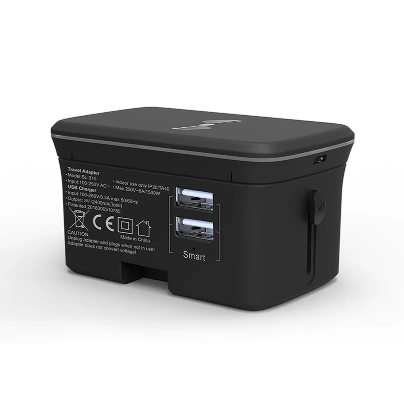 Otravel top selling new electronic travel usb gadgets China 2021 power adapter with wireless charger set