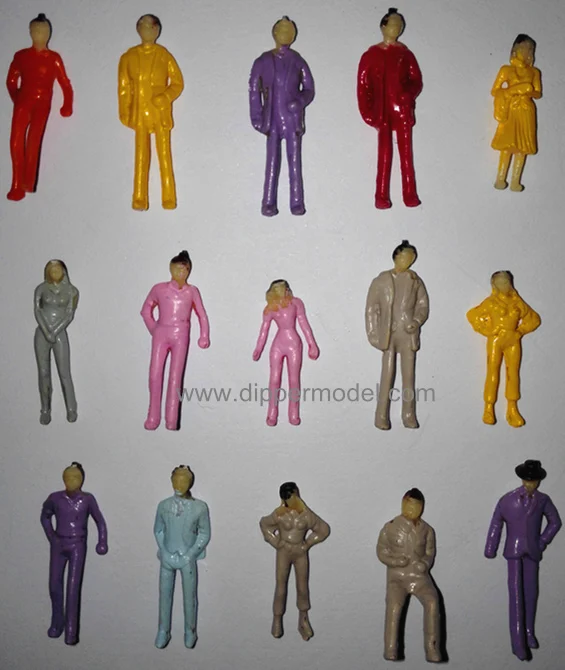 1:75 1:100 1:150 1:200 1:300 scales miniature color painted model human figures for architecture model and train model