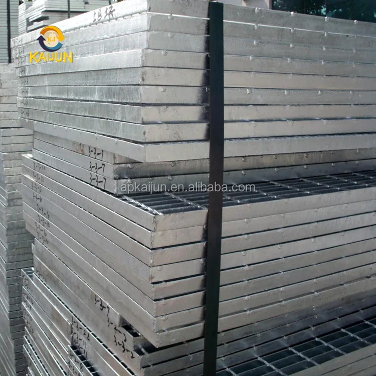 Anti Slide Galvanized Steel Grating , Light Weight Metal Grate Sheet For Stair Tread