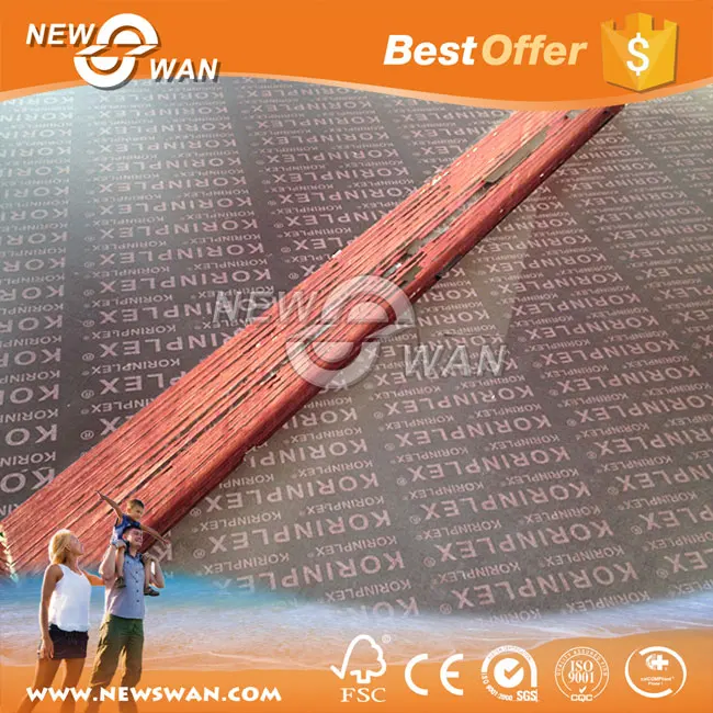 
Concrete Plastic Formwork 15mm Shuttering Plywood Plate 
