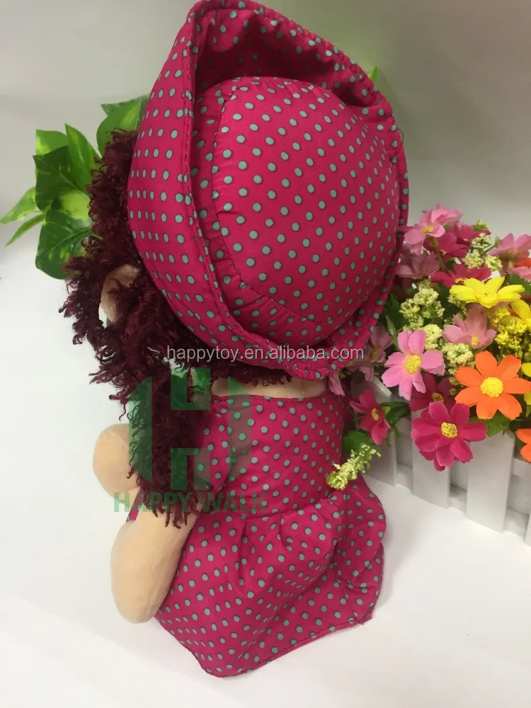 Most popular little girl plush doll stuffed pink cute girl plush toys on hot sale
