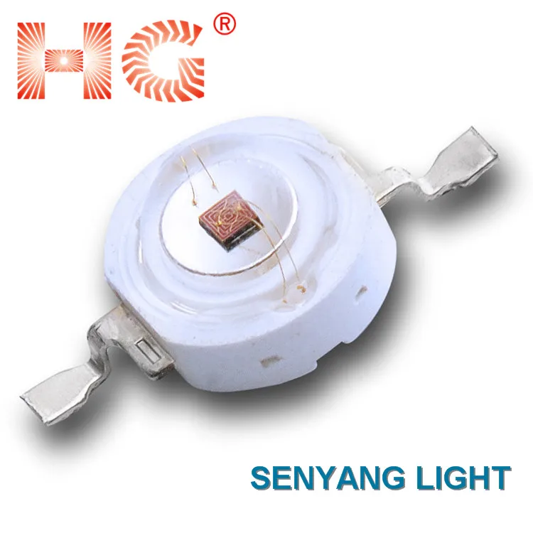Hot sale 1 watt red light led 620-625nm 50-60lm 350mA with taiwan 32mil epiled chip