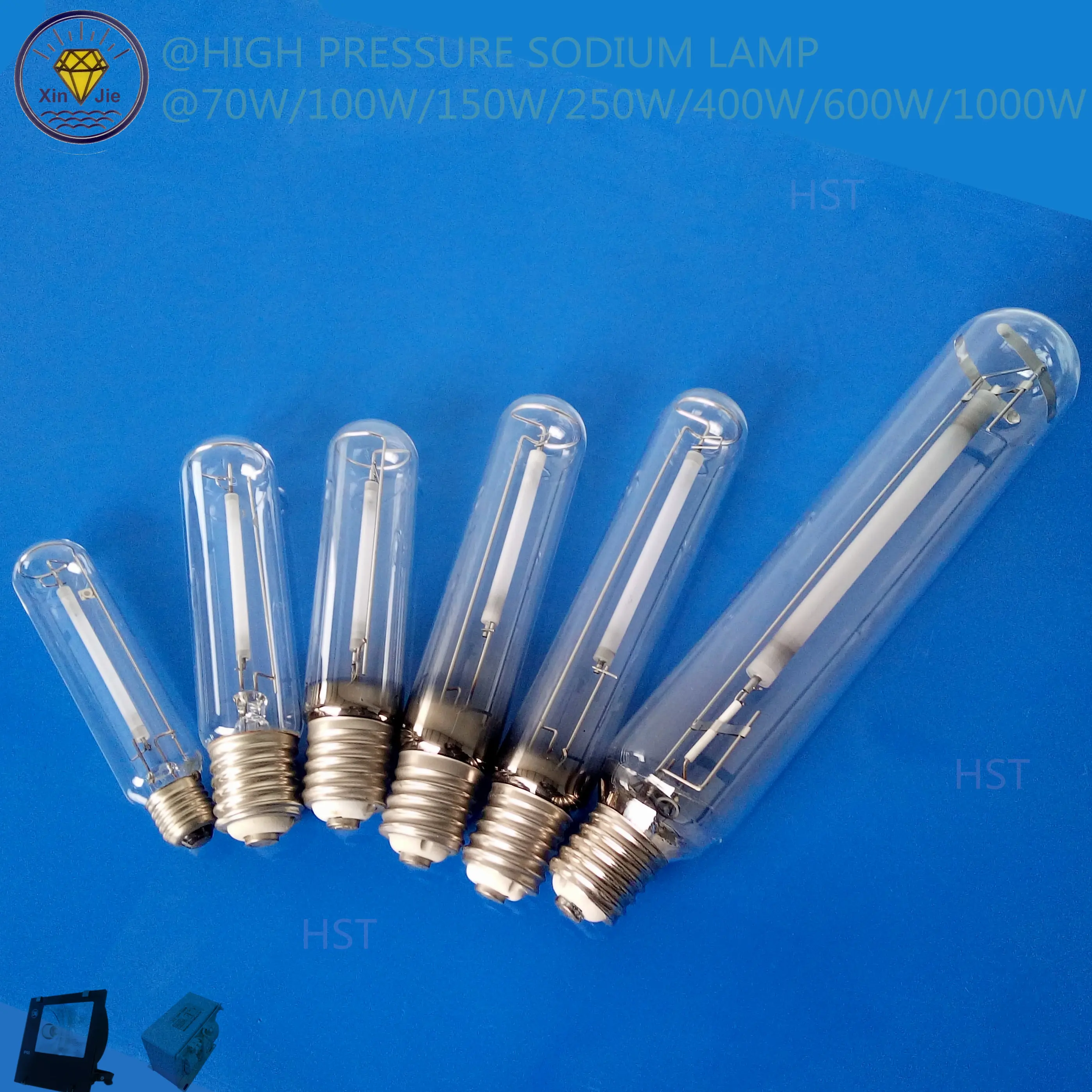 E27 70W 1000w ultra-brightness high pressure sodium lamp factory price hps grow plant bulb outdoor flood and road light